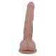 Dildo realist din cauciuc și PVC, natural, 18,2 cm