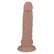 Dildo realist din cauciuc și PVC, culoare naturală, 18.5 cm
