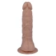 Dildo realist din cauciuc și PVC, culoare naturală, 18.5 cm