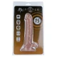 Dildo realist din cauciuc și PVC, natural, 19.5 cm