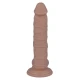 Dildo realist din cauciuc și PVC, natural, 19.5 cm
