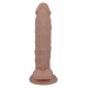 Dildo realist din cauciuc și PVC, natural, 19.5 cm