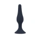 Dildo anal conic din silicon, negru, 10.5 cm