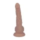 Dildo realist din cauciuc și PVC, natural, 18,2 cm