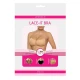 BYE-BRA - Sutien adeziv tip push-up din dantelă, Negru, Cupa C
