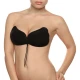 BYE-BRA - Sutien adeziv tip push-up din dantelă, Negru, Cupa C