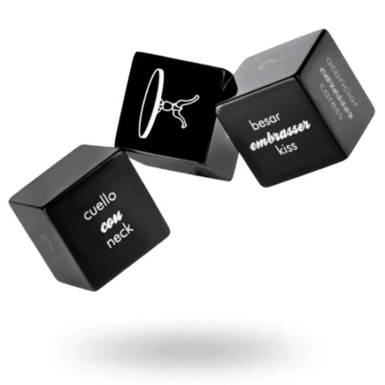 BIJOUX - Joc de zaruri pentru cupluri, model „Lucky Dice of Love”, multicolor