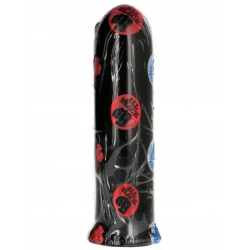 Dildo negru din material moale, 19 cm