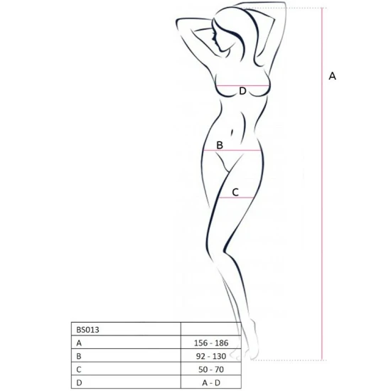 Body tip plasă pentru femei bs013, negru, one size