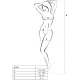 PASSION - Tip Produs Model, Alb. - Bodystocking tip plasă, model BS020, culoare alb, one size