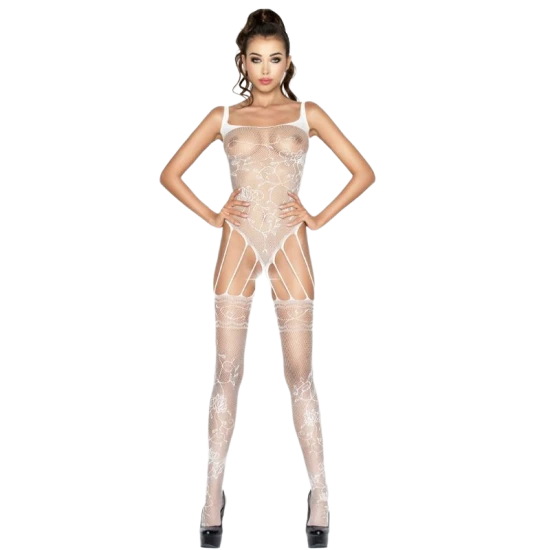 PASSION - Tip Produs Model, Alb. Bodystocking, One Size