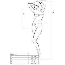PASSION - Tip Produs Model, Alb. - BS035 Bodystocking, One Size