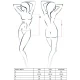 Body sexy Daryl - Decupat, Negru, Mărime S/M