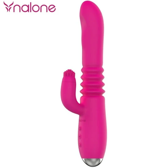Vibrator rabbit cu vibrații, rotație și încălzire, ABS silicon