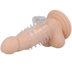 Manșon Penis Casual Love, Inel Vibratoare, Transparent