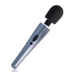 DEXTER MASSAGE WAND - Aparat de masaj, Negru & Argintiu