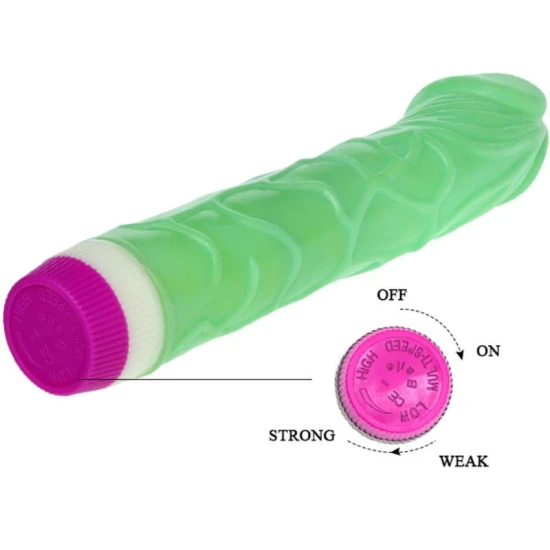 VIBRATOR - WAVES OF PLEASURE - 23 CM, Verde