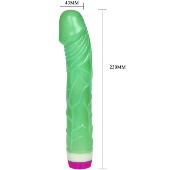 VIBRATOR - WAVES OF PLEASURE - 23 CM, Verde