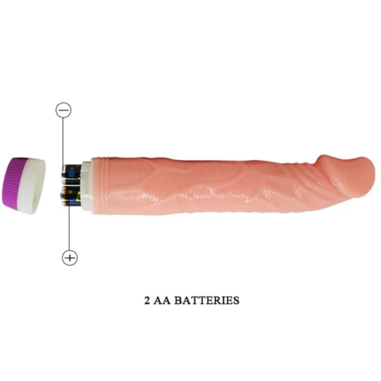 Vibrator Natural Realistic 22 cm - Culoare Carne, Diametru 4 cm, Multispeed.