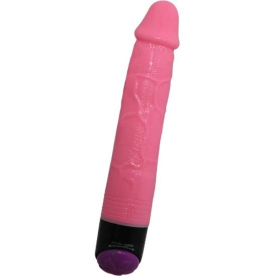 VIBRATOR TIP DILDO REALIST, Roz, 23 cm