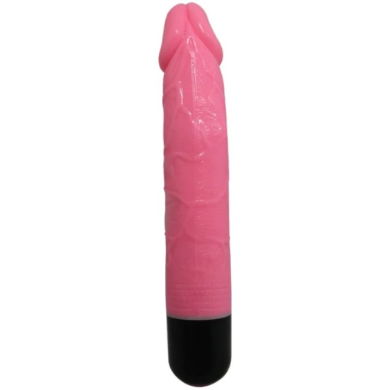 VIBRATOR TIP DILDO REALIST, Roz, 23 cm