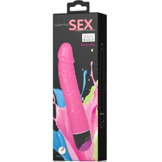 VIBRATOR TIP DILDO REALIST, Roz, 23 cm