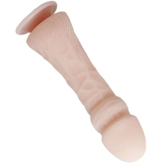 Dildo Realistic cu Vibrație Naturală - 23.5 cm, Culoare Carne, Texturat.