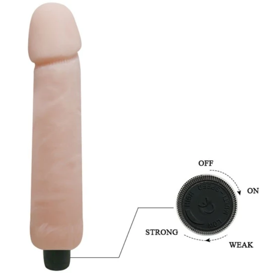 Dildo Vibrator - Realistic, 25 cm, Mărime Unică