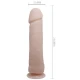 Dildo Realistic 26 CM - Vibrații puternice, Culoare Carne, Mărime 26 cm x 5.5 cm.