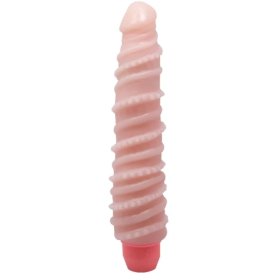 Vibrator FLEXI VIBE SENSUAL - Texturat, Bej, 19.5 cm.