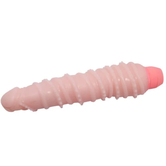 Vibrator FLEXI VIBE SENSUAL - Texturat, Bej, 19.5 cm.
