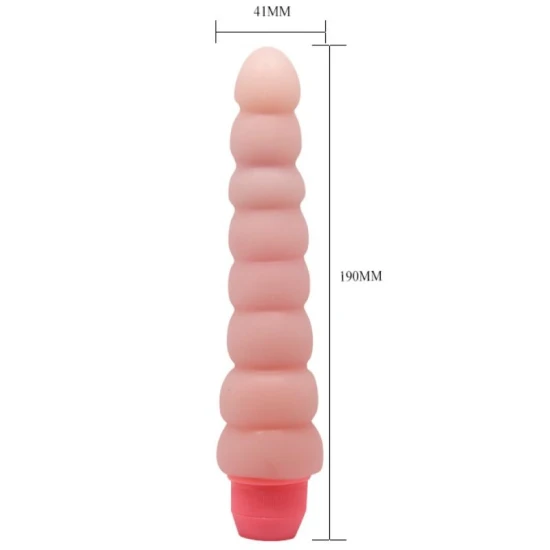 Vibrator anal flexibil cu vibrații multiple, 19 cm, piele
