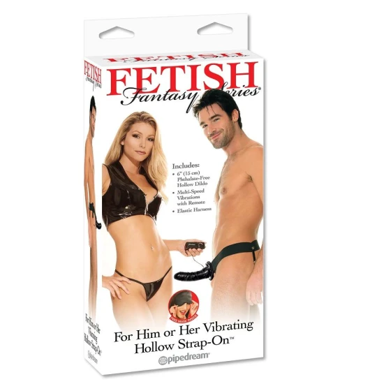 Strap-On For Her Or Him, cu cavitate, negru