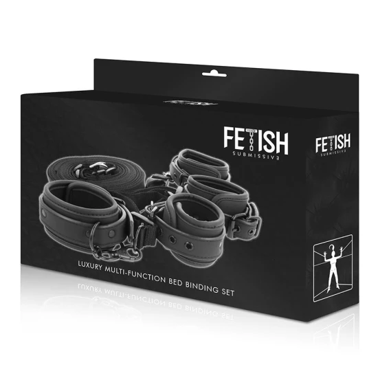 Set de cătușe și legături pentru fetiș - Fetish Submisive, cu căptușeală din neopren