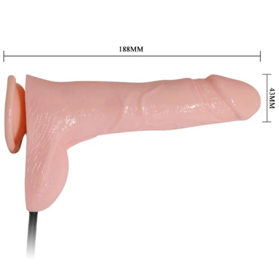 DILDO REALIST CU VIBRAȚII ȘI UMFLABIL, 18,8 CM