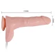 Dildo realist cu vibrații, ejaculare, TPR și ABS, negru