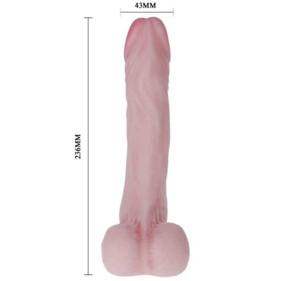 Dildo Realistic - Texturat și Venos, Alb, Mărime Unică