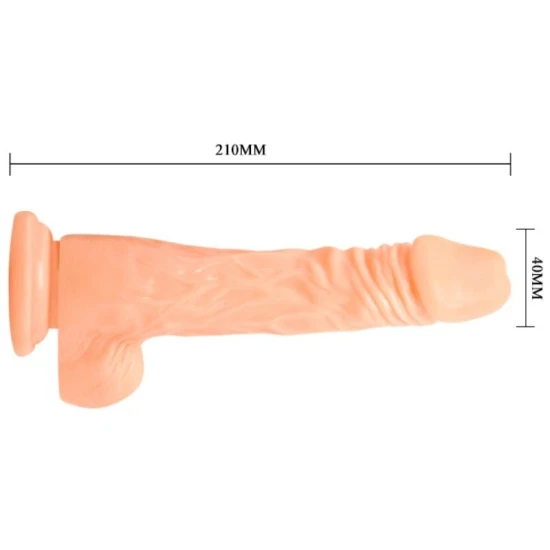 Dildo Realistic cu Vibrație - Texturat, Negru, 18cm.