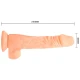 Dildo Realistic cu Vibrație - Texturat, Negru, 18cm.