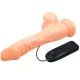 Dildo Realistic cu Vibrație - Texturat, Negru, 18cm.