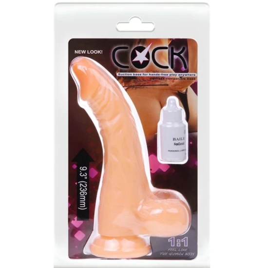 Dildo Realistic cu Vibrație - Texturat, Negru, 18cm.