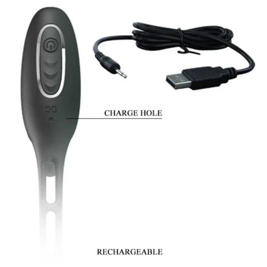 Inele pentru penis cu vibrator, Negru