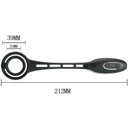 Inele pentru penis cu vibrator, Negru