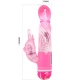 Vibrator Multispeed cu Stimulator - Roz, Mărime Standard.