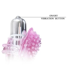Vibrator tip deget, stimulator, Roz