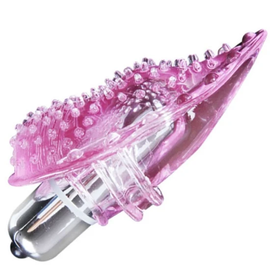 Vibrator tip deget, stimulator, Roz