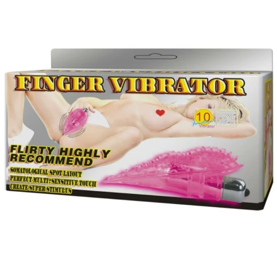 Vibrator tip deget, stimulator, Roz