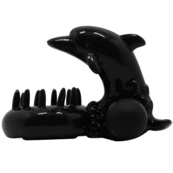 Inel vibrator cu stimulare clitoridiană Dolphin, Roz