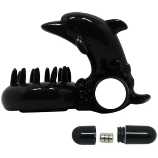 Inel vibrator cu stimulare clitoridiană Dolphin, Roz
