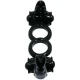 Inel vibrator tip double ring cu iepuraș dublu, Negru